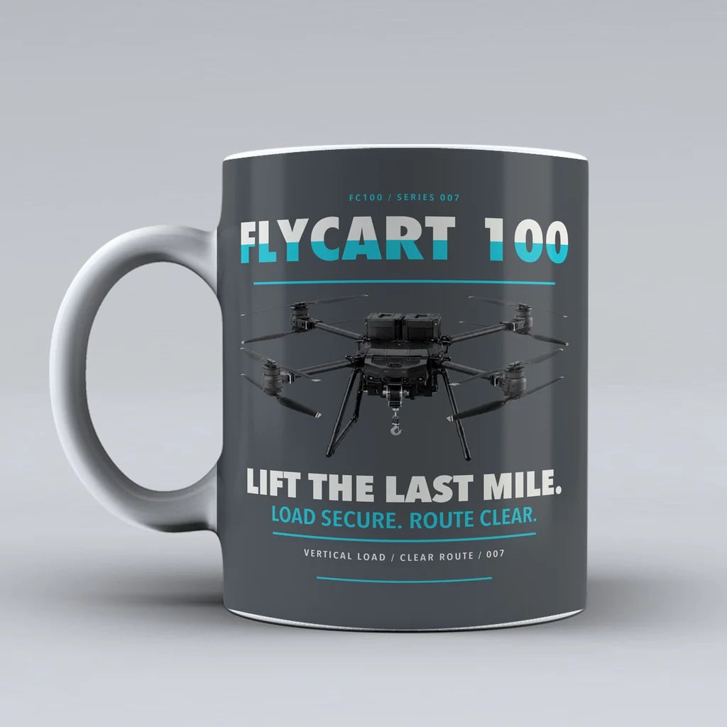 FlyCart 100 Mug design on gray dji