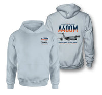 Thumbnail for Airbus A400M Atlas design on light blue double-side hoodie, double-side print
