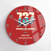 Thumbnail for Boeing 737 MAX 9 design on red no frame wall clock