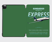 Thumbnail for Bombardier Global Express design on green ipad tablet case