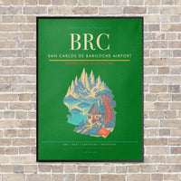 Thumbnail for San Carlos de Bariloche Airport BRC - Canvas Framed - Green