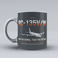 Thumbnail for RC-135V W Rivet Joint design on gray ceramic mug, double-side print