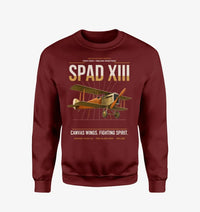 Thumbnail for SPAD XIII design on wine red sweatshirt