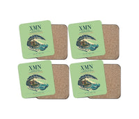 Thumbnail for Xiamen Gaoqi International Airport (XMN) design on light green 4 pieces set coaster