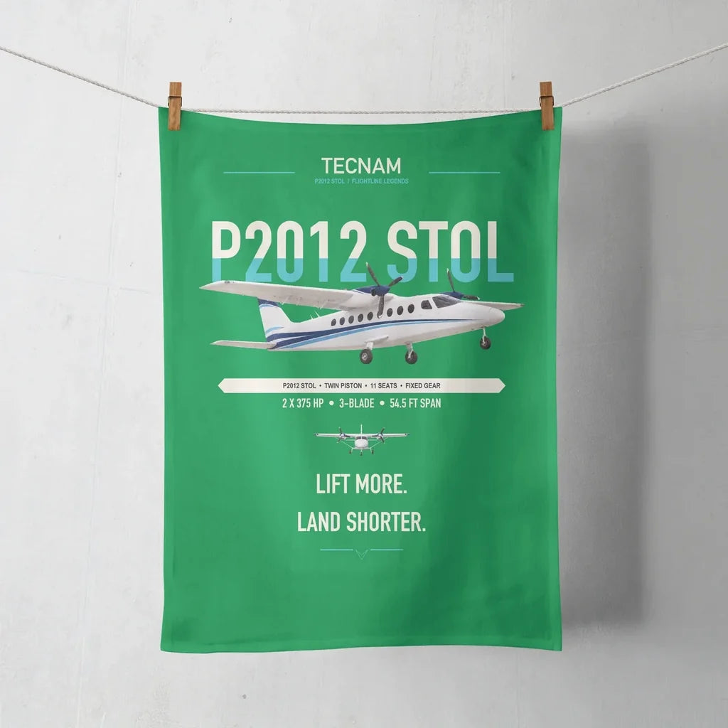 Tecnam P2012 STOL design on green towel