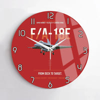 Thumbnail for F-A-18E Super Hornet Block III From Deck To Target design on red no frame wall clock