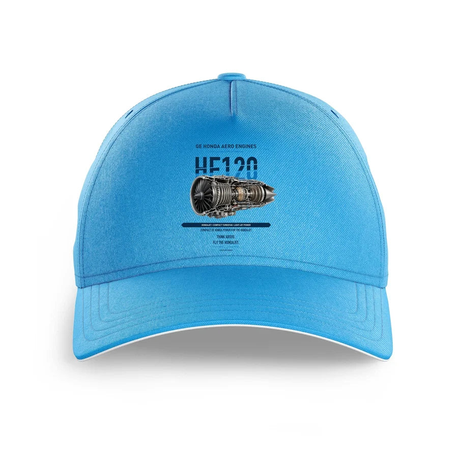 HF120 design on light blue printed hat