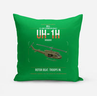 Thumbnail for Bell UH-1H Iroquois design on green pillow