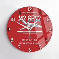 Thumbnail for Cessna Citation M2 Gen2 design on red no frame wall clock