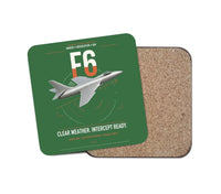 Thumbnail for Hawker Hunter F6 design on green 1 piece coaster