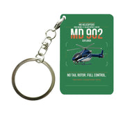 Thumbnail for MD Helicopters MD 902 Explorer design on green designed key chain, double-side print