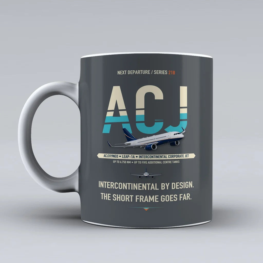 ACJ319neo Mug design on gray airbus