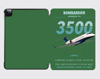 Thumbnail for Bombardier Challenger 3500 design on green ipad tablet case