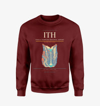 Thumbnail for Ithaca Tompkins Regional Airport (ITH) design on wine red sweatshirt