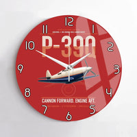 Thumbnail for P-39Q Airacobra design on red no frame wall clock