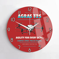 Thumbnail for DJI Agras T25 design on red no frame wall clock