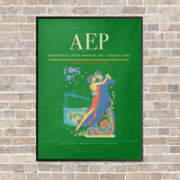 Thumbnail for Aeroparque Jorge Newbery AEP — Buenos Aires vertical canvas print - framed - green background