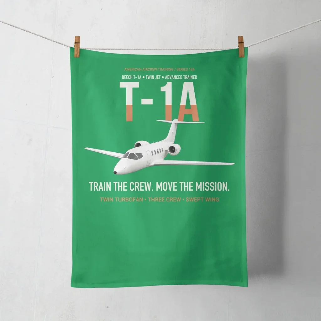 T-1A Jayhawk Advanced Jet Trainer design on green towel