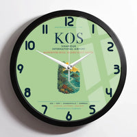 Thumbnail for Sihanouk International Airport Sihanoukville (KOS) design on light green framed wall clock