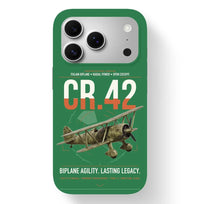Thumbnail for Fiat CR.42 Falco design on green magsafe iphone case, for iPhone 17 Pro