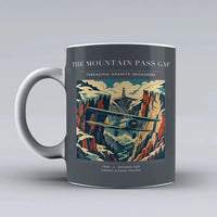 Thumbnail for VINTAGE G4253 - The Mountain Pass Gap - Ceramic Mug design on gray