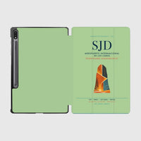 Thumbnail for Aeropuerto Internacional de Los Cabos (SJD) design on light green samsung tablet tablet case