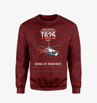 Thumbnail for Turkish Aerospace T625 Gökbey design on wine red sweatshirt