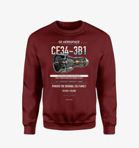 Thumbnail for CF34-3B1 design on wine red sweatshirt