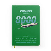 Thumbnail for Bombardier Global 8000 design on green notebook