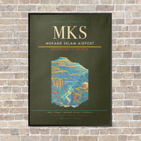 Thumbnail for Mekane Selam Airport MKS - Canvas Framed - Green Army