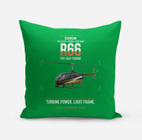 Thumbnail for Robinson R66 design on green pillow