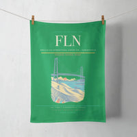 Thumbnail for Hercilio Luz International Airport (FLN) design on green towel