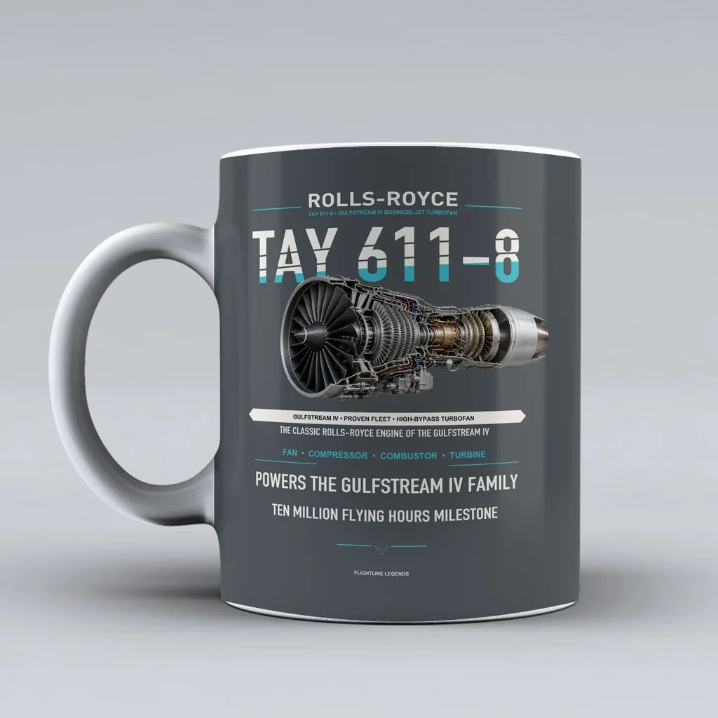 611-8 Mug design on gray tay