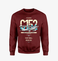 Thumbnail for Cessna 152 design on wine red sweatshirt