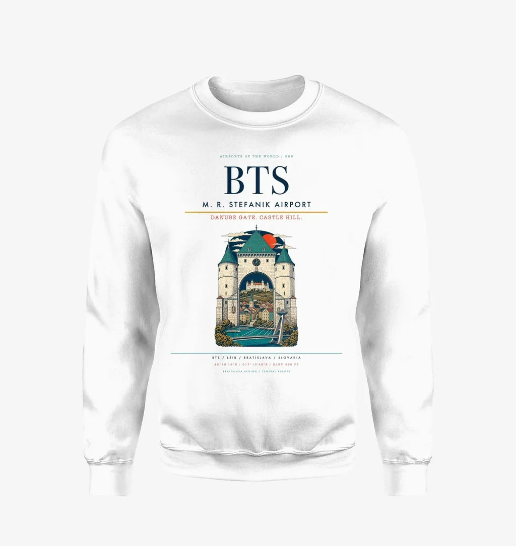 M. R. Stefanik Airport BTS Sweatshirt - White