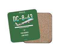 Thumbnail for Douglas DC-8-63 design on green 1 piece coaster