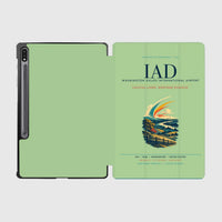 Thumbnail for Washington Dulles International Airport (IAD) design on light green samsung tablet tablet case
