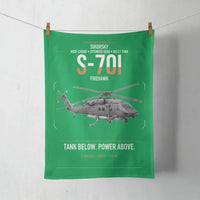 Thumbnail for Sikorsky S-70i FIREHAWK design on green towel
