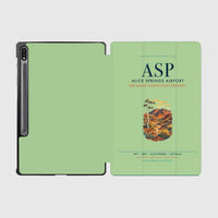 Thumbnail for Alice Springs Airport (ASP) design on light green samsung tablet tablet case