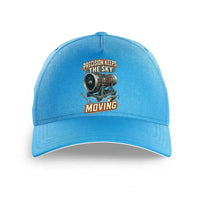 Thumbnail for Precision Keeps The Sky Moving design on light blue printed hat