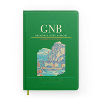 Thumbnail for Grenoble-Isère Airport (GNB) design on green notebook