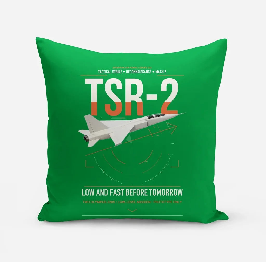 BAC TSR-2 design on green pillow