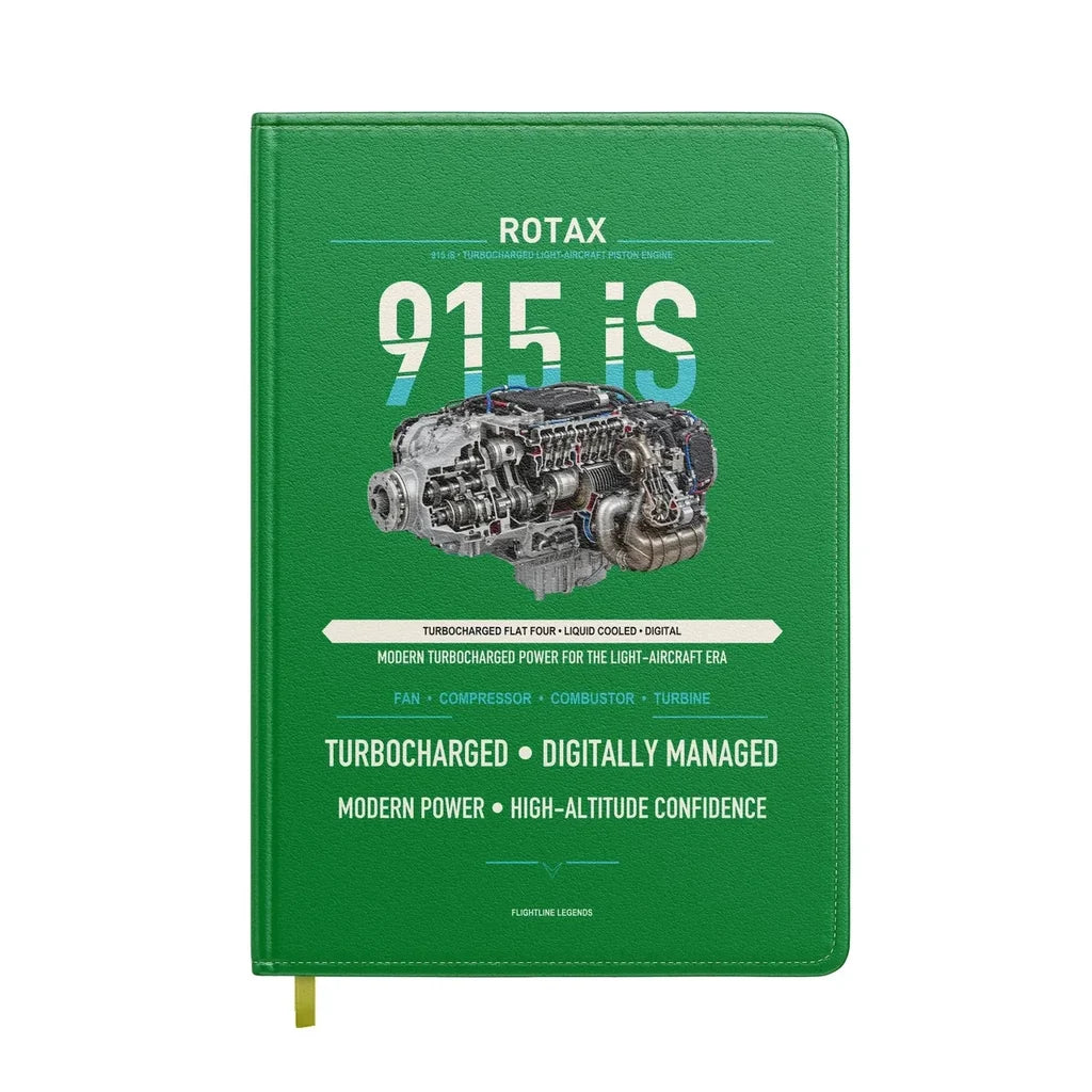 915 iS design on green notebook