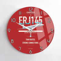 Thumbnail for Embraer ERJ145 design on red no frame wall clock