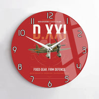 Thumbnail for Fokker D.XXI — Dutch LVA aircraft 221 design on red no frame wall clock