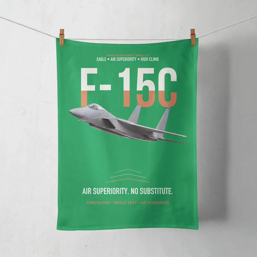 F-15C Eagle Air Superiority No Substitute design on green towel
