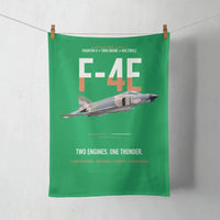 Thumbnail for F-4E Phantom II Two Engines One Thunder design on green towel