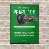 Thumbnail for PEARL 10X vertical canvas print - framed - green background