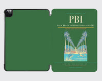 Thumbnail for Palm Beach International Airport (PBI) design on green ipad tablet case