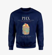 Thumbnail for Phoenix Sky Harbor International Airport PHX Sweatshirt - Navy Blue